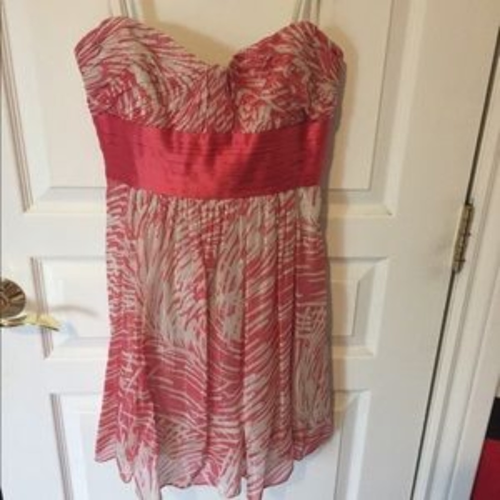 Coral/Cream Formal Dress